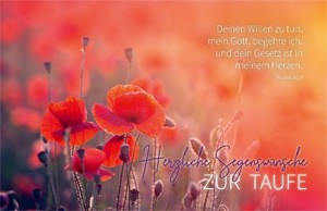 Doppelkarte - Herzliche Segenswünsche zur Taufe